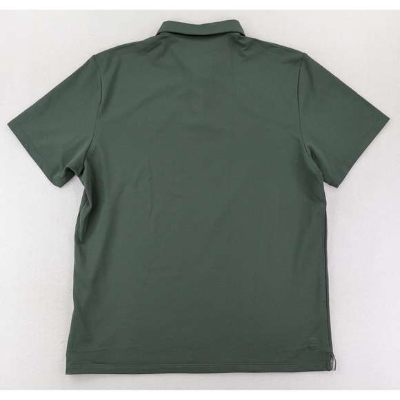 Vuori Feather Polo Shirt Mens Medium Green Solid Golf Performance Short Sleeve - Picture 2 of 8